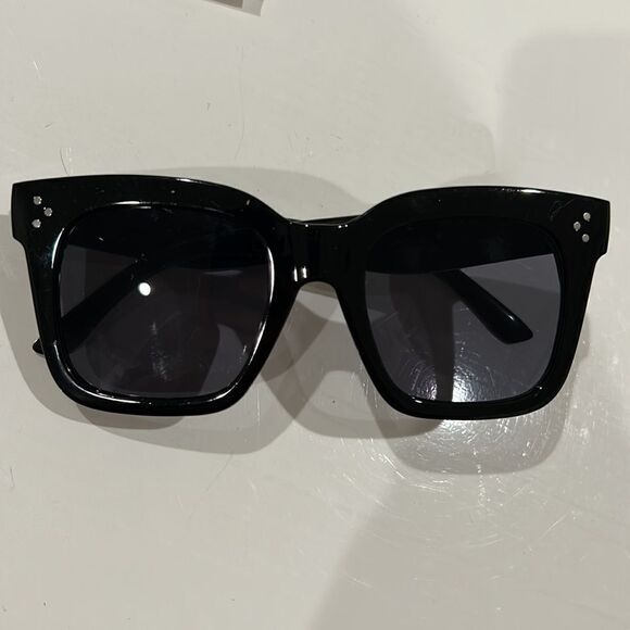 Three Dot Square Sunglasses Womens Trendy Luxury Big Sun Glasses - Picture 2 of 4